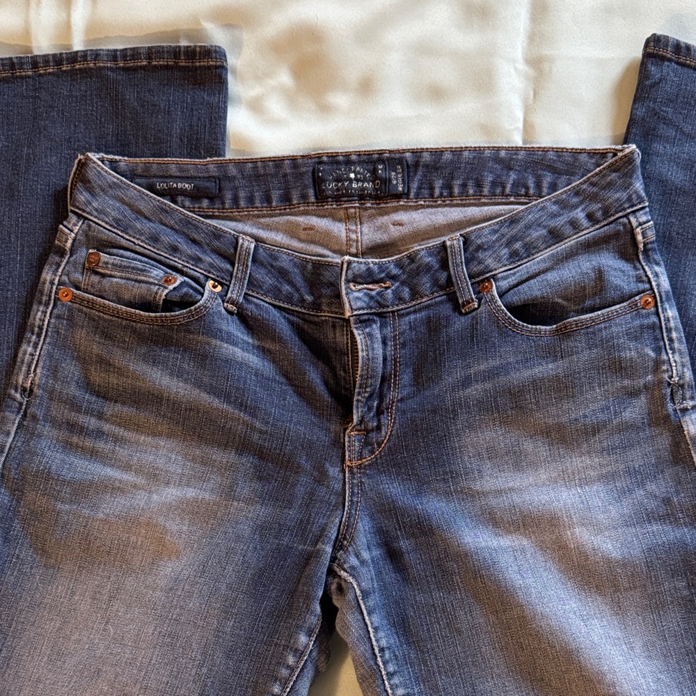 Lucky Brand, Lolita Boot, 6/28 Regular Classic Blue Denim Jeans